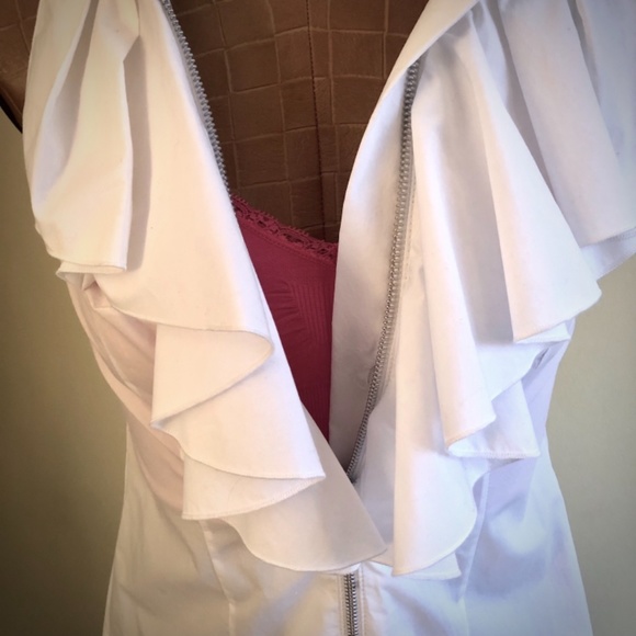 NWOT, Ruffled Sleeveless, Front Zippered Blouse by X:S Clothing - Picture 10 of 13